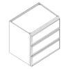 York Driftwood Grey Three drawer wall cabinet 18"W