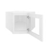 Craftsman White Shaker Wall Diagonal Beveled Glass Door with Finished Interior