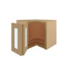 Craftsman Natural Shaker Wall Glass Door Easy Reach Corner Cabinet 24"W x 12"H