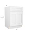 Colorado White Shaker 2 Door 1 Drawer