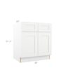 Colorado White Shaker 2 Door 2 Drawer