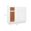 Colorado White Shaker Blind Base Corner