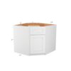 Colorado White Shaker Corner Base