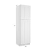 Colorado White Shaker Utility Cabinet 2 Doors