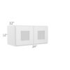 Colorado White Shaker Open Frame Glass 2 Doors