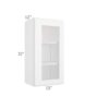 Colorado White Shaker Wall Open Frame Glass 1 Door