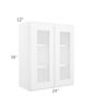Colorado White Shaker Wall Open Frame Glass 2 Doors