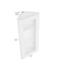 Colorado White Shaker Angle Wall Open Frame Glass Door