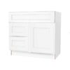 Colorado White Shaker Vanity Sink Drawer Left