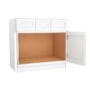 Colorado White Shaker Vanity Sink 2 Doors 2 Drawers 1 False