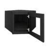 York Driftwood Grey Wall Diagonal Open Frame Glass Door Cabinet 24"W x 12"H