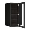 York Driftwood Grey Wall Diagonal Open Frame Glass Door Cabinet 27"W x 42"H x 15"D