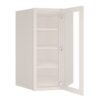 York Linen Wall Diagonal Open Frame Glass Door Cabinet 27"W x 42"H x 15"D
