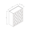 Escada Honey Maple - 24" H Wall Wine Rack With Lattice Panels
