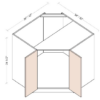 Escada Honey Maple - Diagonal Corner Sink Base