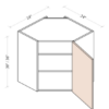 Escada Honey Maple - Diagonal Corner Wall