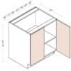 Escada Honey Maple - FHD Double Door Base