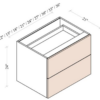 Glossy White - Floating Vanity Drawer Base