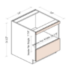 Glossy White - Microwave Base Drawer