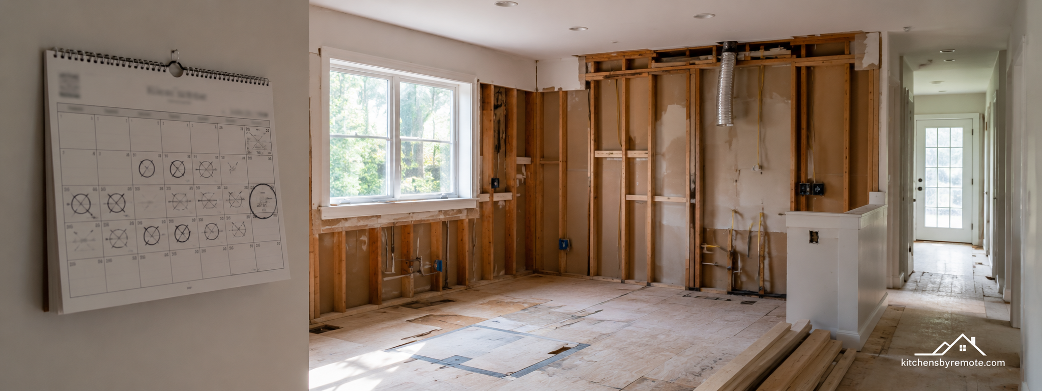 Kitchen calendar and demolition planning