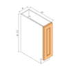 Escada Honey Maple - Single Door Tray Base