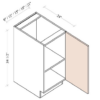 Escada Honey Maple - FHD Single Door Base