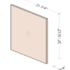 Glossy White - Floating Base Decorative Panel