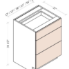 Escada Honey Maple - Vanity Wall Drawer Cabinets