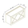 Escada Honey Maple - Wall Wine Rack With X Divider Cube Insert