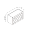 Escada Honey Maple - Wall Wine Rack With Lattice Panels