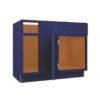 Navy Blue Shaker Blind Base Corner