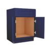 Navy Blue Shaker Sink Base 2 Door 1 False Drawer Front
