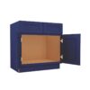 Navy Blue Shaker Sink Base 2 Door 2 False Drawer Fronts