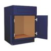 Navy Blue Shaker Vanity Sink Base 2 Doors 2 False Drawers