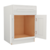 Craftsman Off-White Shaker Vanity Sink Base 2 Doors 1 False Drawer