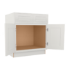 Craftsman Off-White Shaker Vanity Sink Base 2 Doors 2 False Drawers