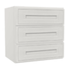 Craftsman Off-White Shaker Three Drawer Countertop Wall Drawer