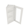 Craftsman Off-White Shaker Angle Wall Open Frame Glass Door