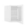 Craftsman White Shaker Diagonal Open Frame Glass
