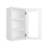 Craftsman White Shaker Wall Open Frame Glass 1 Door