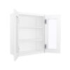 Craftsman White Shaker Wall Open Frame Glass 2 Doors