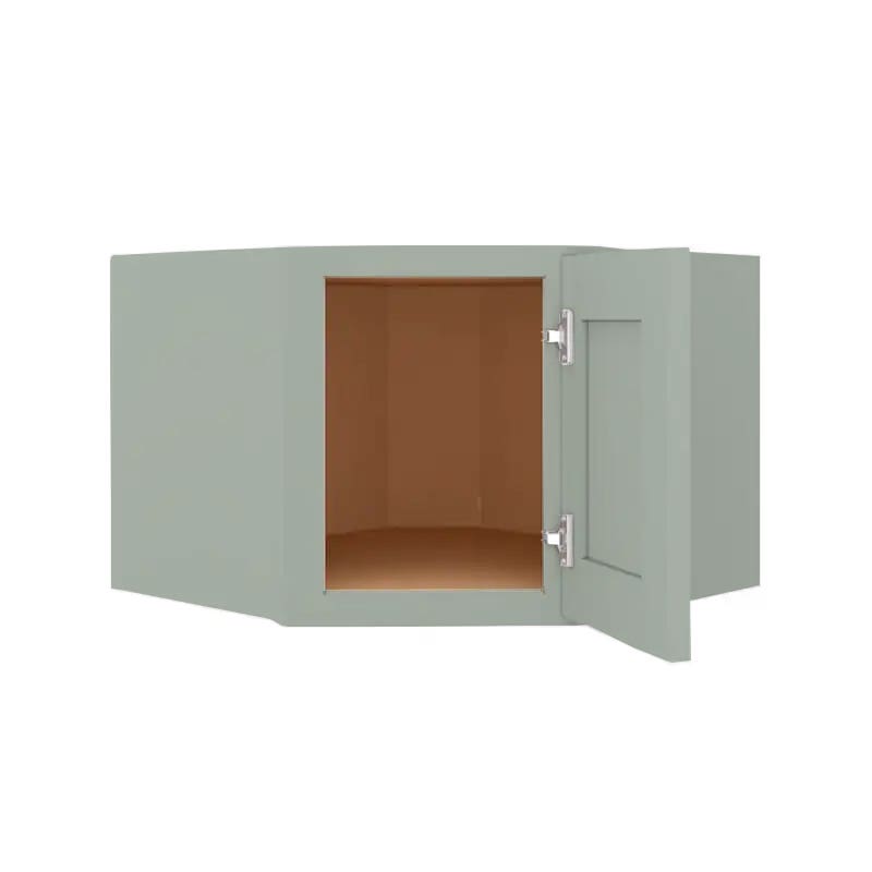 Craftsman Lily Green Shaker Wall Diagonal Corner