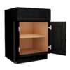 Craftsman Black Shaker Sink Base 2 Door 1 False Drawer Front