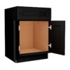 Craftsman Black Shaker Vanity Sink Base 2 Doors 1 False Drawer