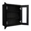 Craftsman Black Shaker Wall Open Frame Glass 2 Doors