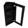 Craftsman Black Shaker Angle Wall Open Frame Glass Door