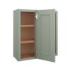 Craftsman Lily Green Shaker Wall Blind Corner