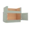 Craftsman Lily Green Shaker Farm Sink Base