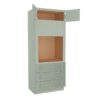 Craftsman Lily Green Shaker Oven Cabinet