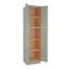 Craftsman Lily Green Shaker Utility Cabinet 2 Doors